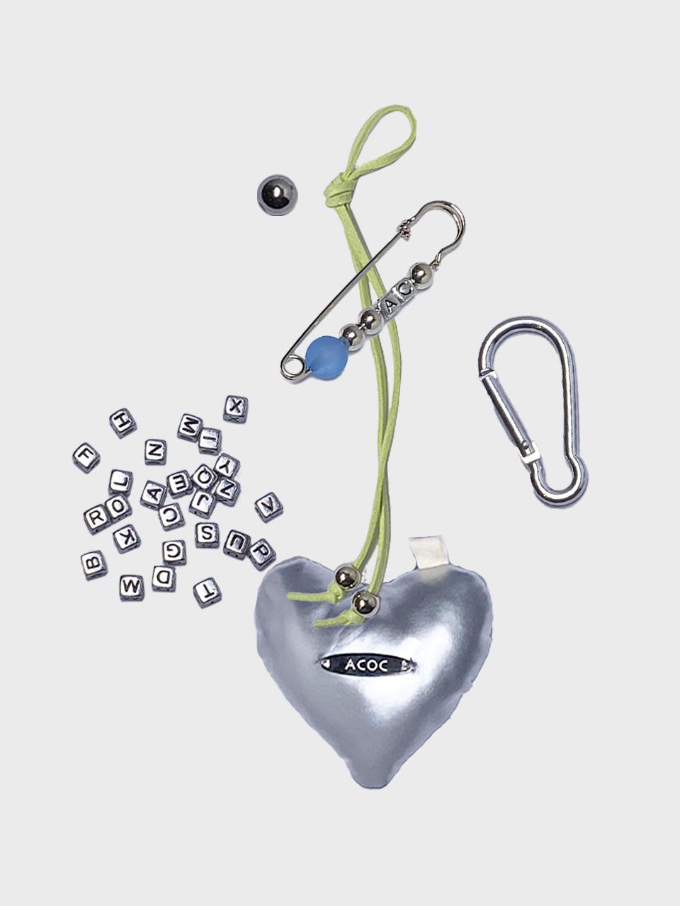 Custom Heart Keyring_3 Color