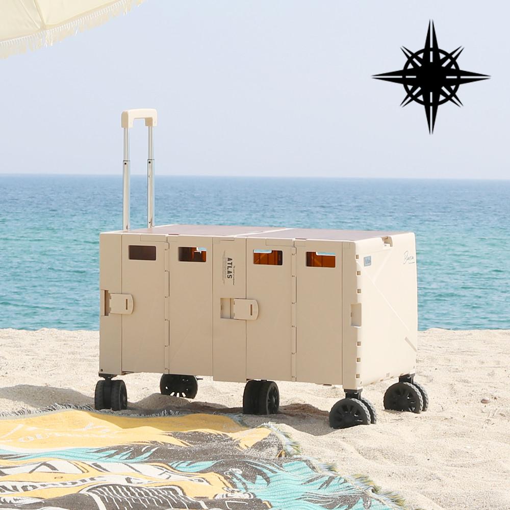 [아틀라스] 비앙카 원터치 폴딩 다용도 테이블 캠핑 웨건