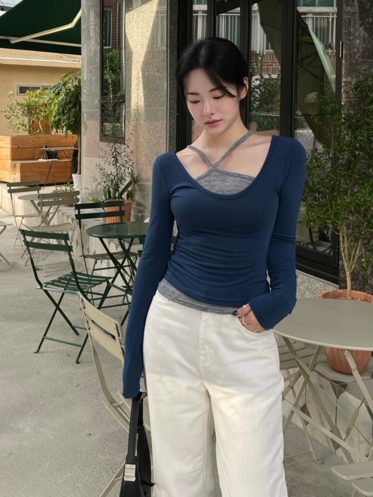 딥유넥 레이어드 나시 티셔츠 세트 (3 color)