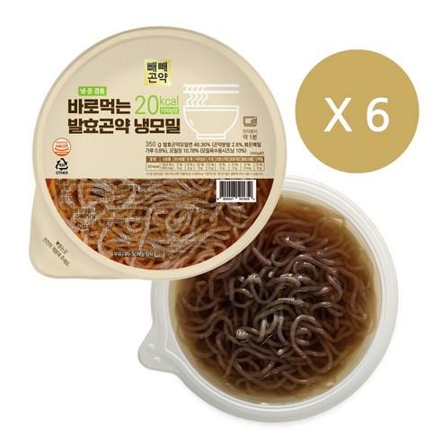 바로먹는 발효곤약 냉모밀 350g x 6팩, 350g, 6개 - 메밀/모밀 | 쿠팡