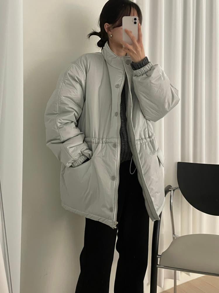 폰다 소프트 롱패딩 점퍼 (실버그레이)