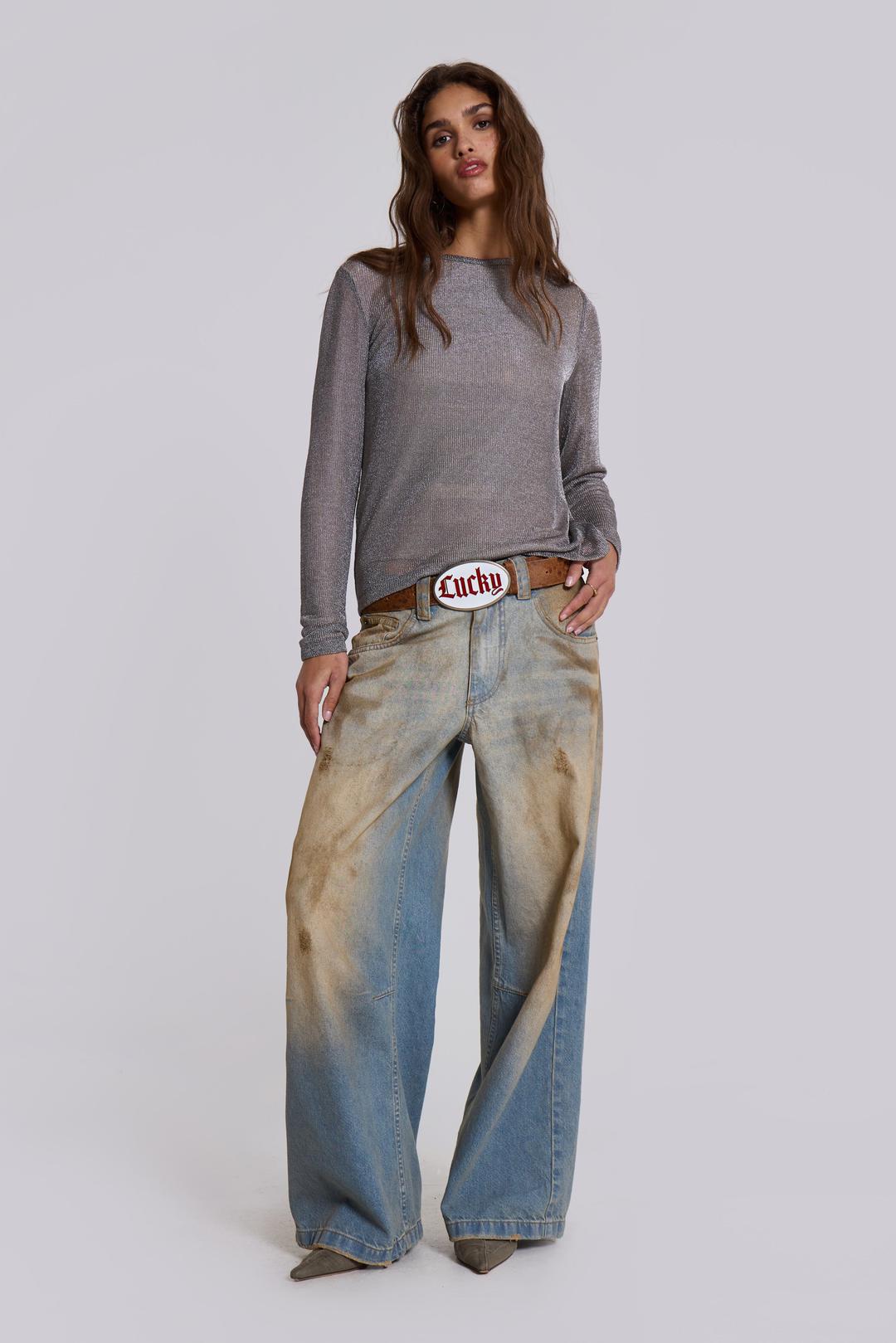 Mud Wash Colossus Jeans - W28 / Blue
