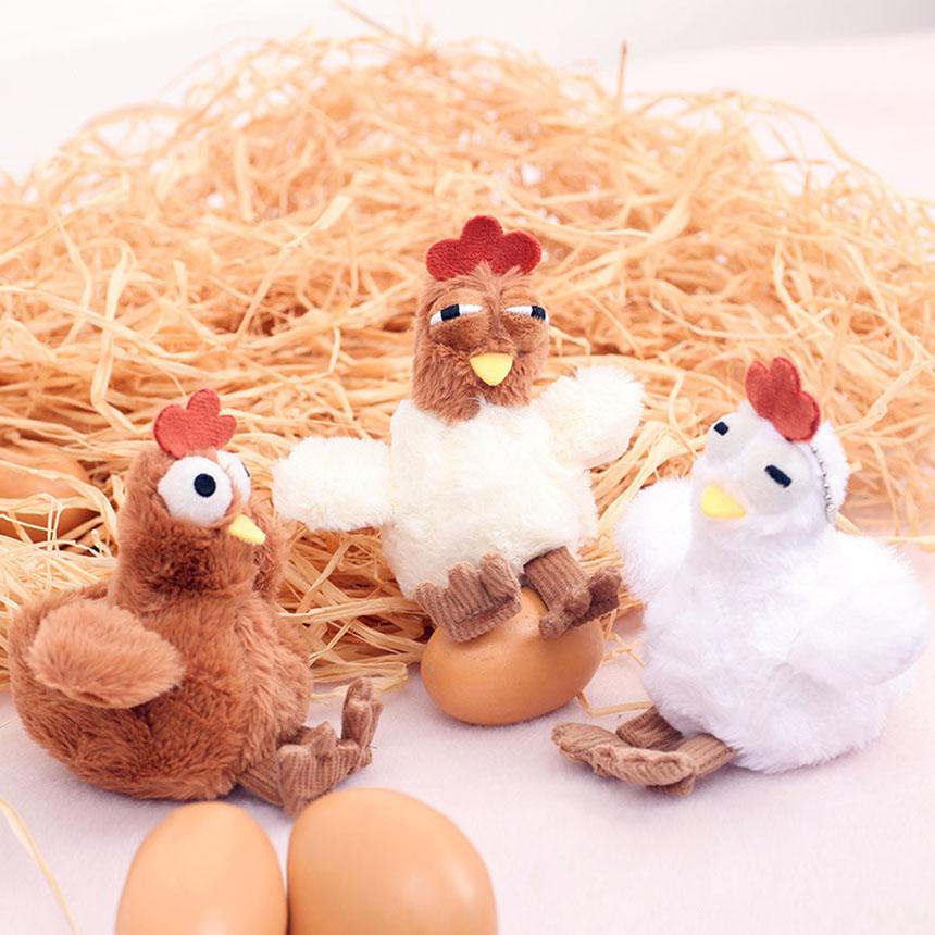 올마이라이프 🐔저세상텐션🐔 킹받는 닭인형 치킨삼총사 키링 쓸모없는 선물 우정템 귀여운 봉제 인형 알낳는 닭 열쇠고리 키홀더 간단한 선물 인싸템