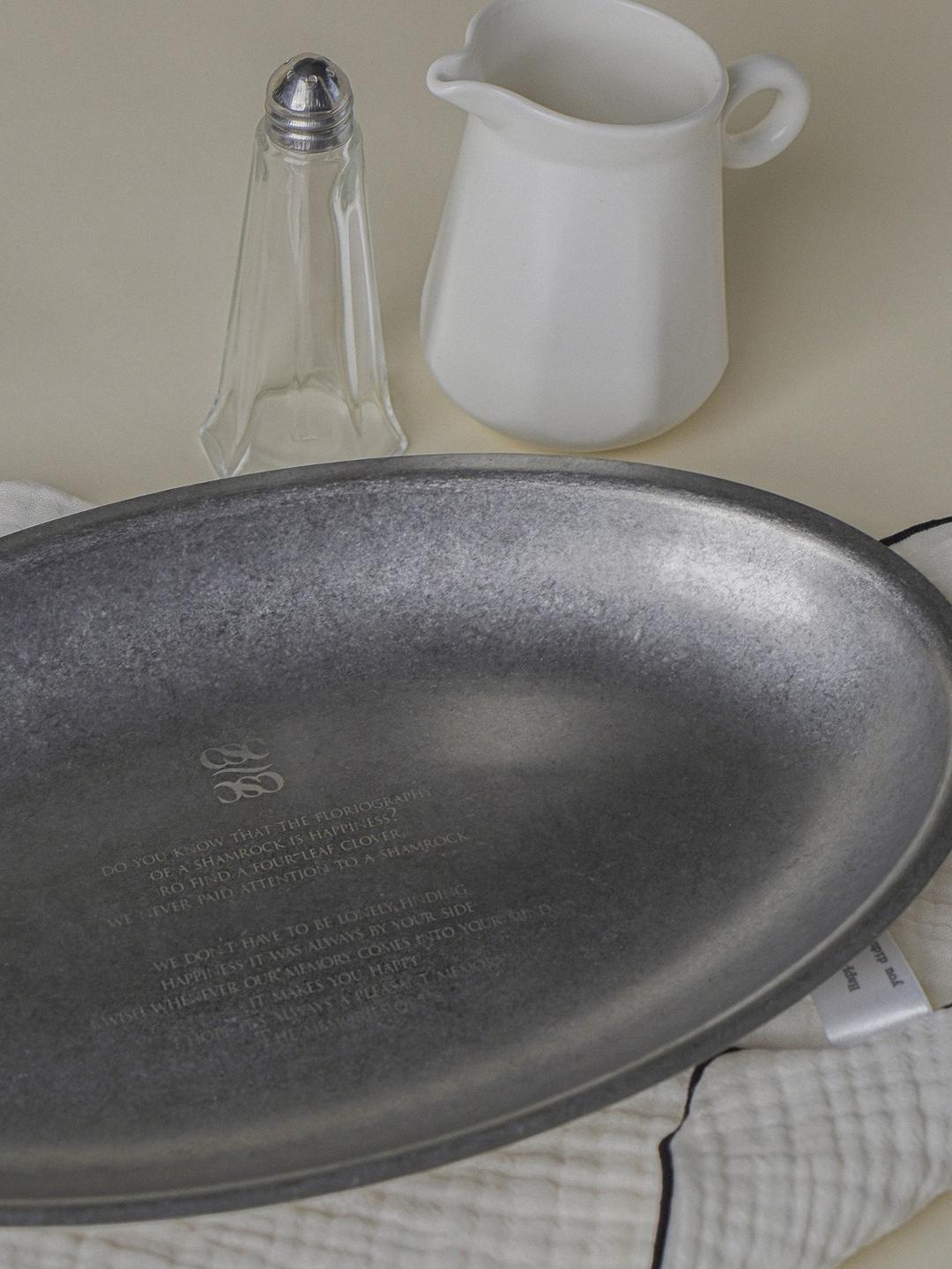 Shamrock Vintage Stainless Oval Plate