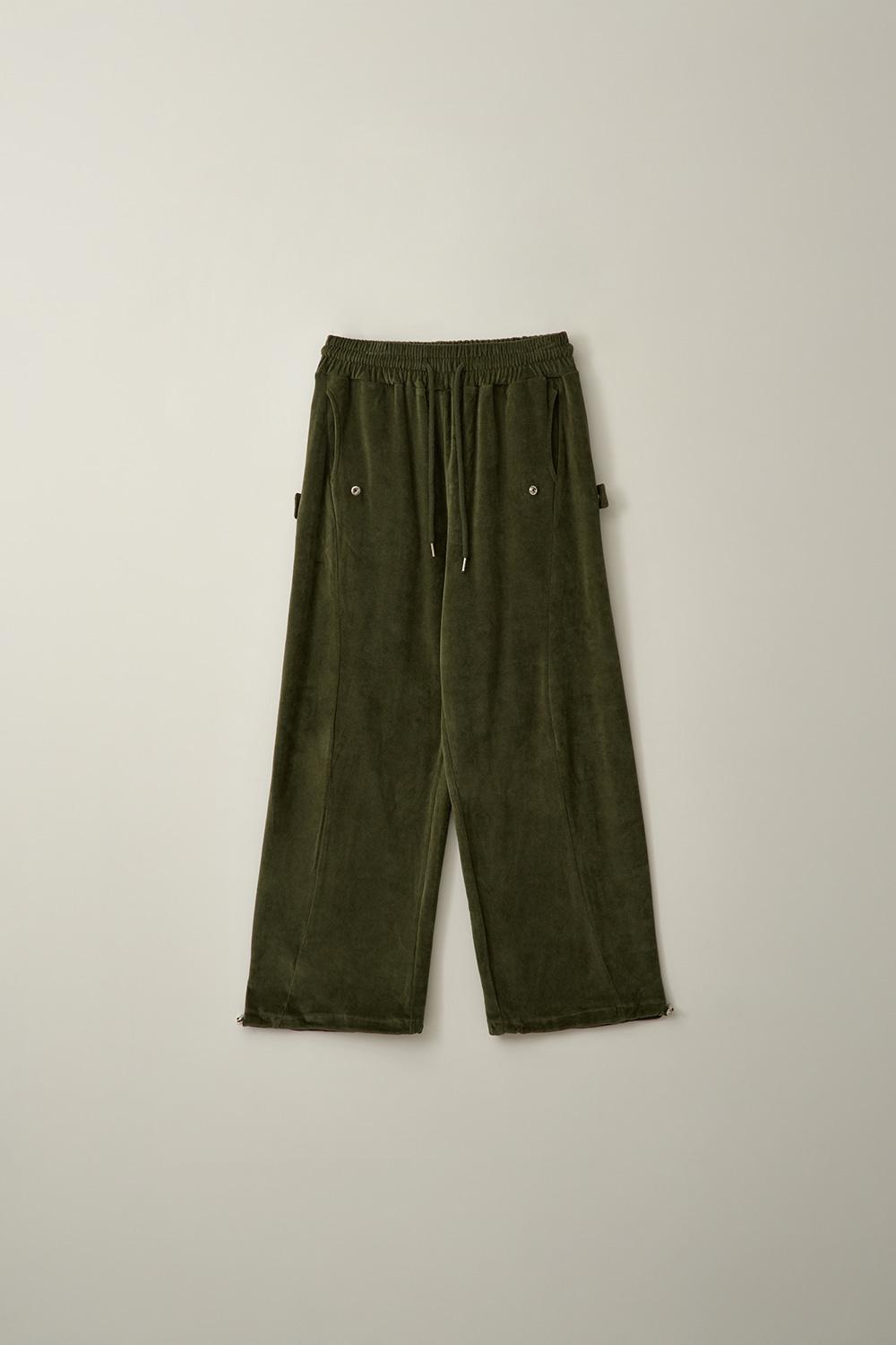 [9/19예약발송] 벨벳 투웨이 밴딩팬츠 -카키