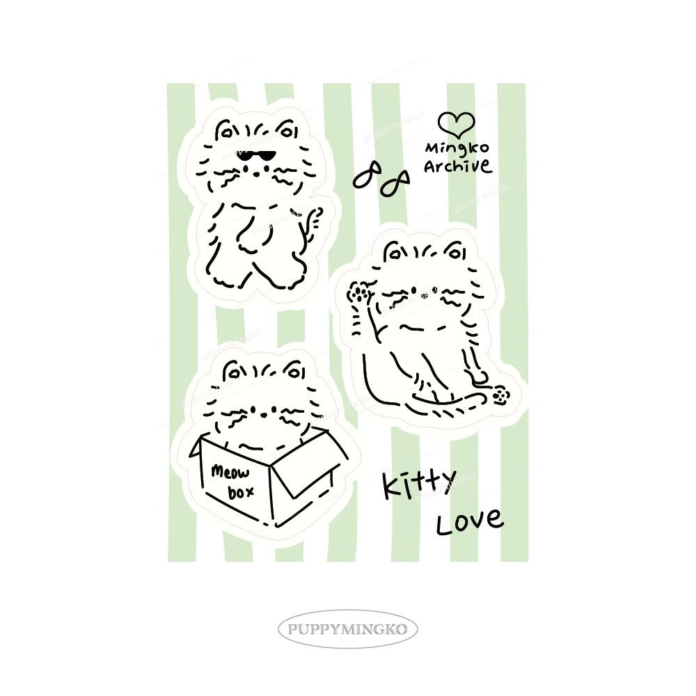 kitty love sticker ver.1 (removerble)