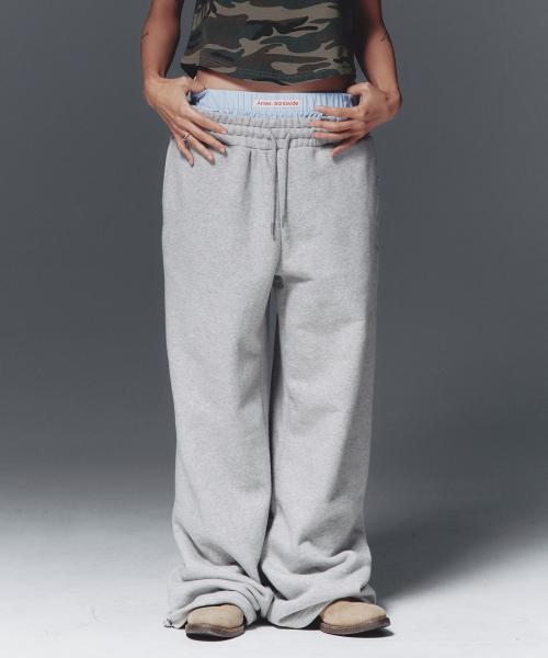 LAYERED SWEAT PANTS GREY
