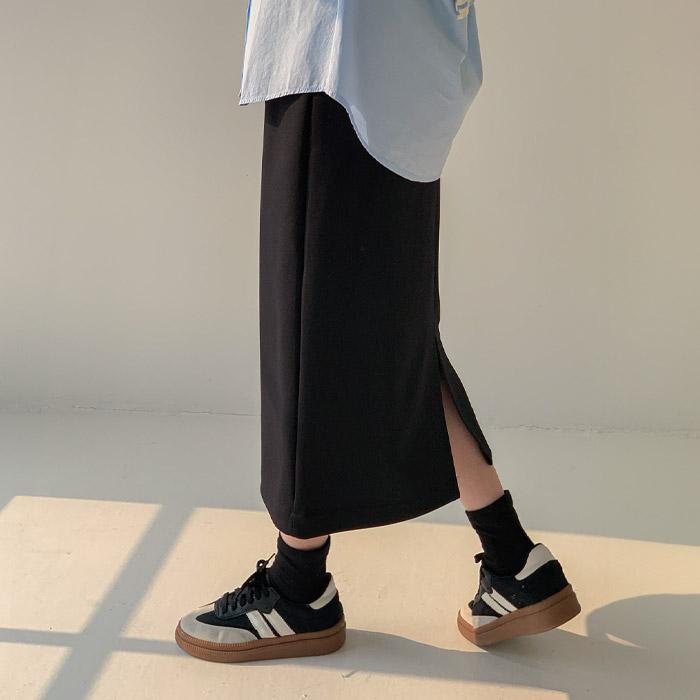 [라벨D]컴포트 뒷트임 롱스커트*임부복