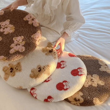 뽀글폭신 곰돌이 방석 메모리폼 방석 학교 교실 오피스 뽀송뽀송 방석