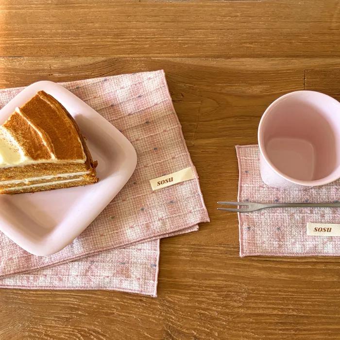 소프티 라인 패턴 코튼 키친크로스 테이블매트 (2size)