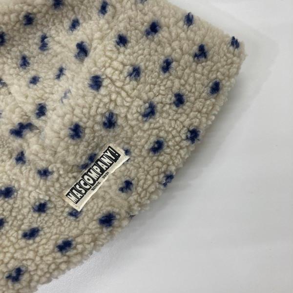 Dot dumble fleece beanie (ivory)