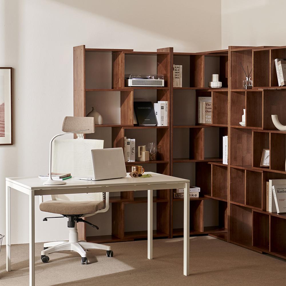 당케하임 하임 확장형 원목 오픈 높은 책장 5단 서재 고무나무