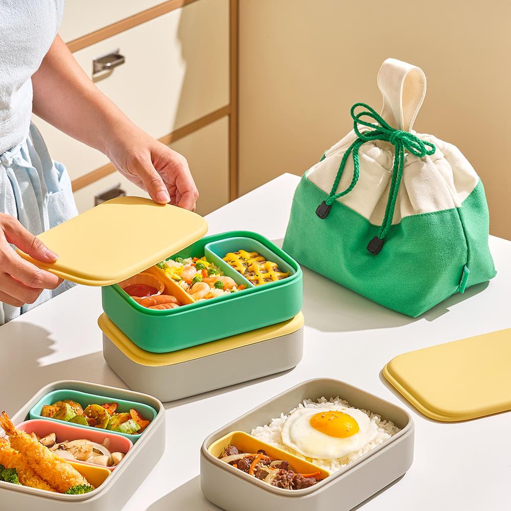 실리팟 프리미엄 실리콘 투 고 런치박스 도시락 밀프랩 밀폐용기 국내생산