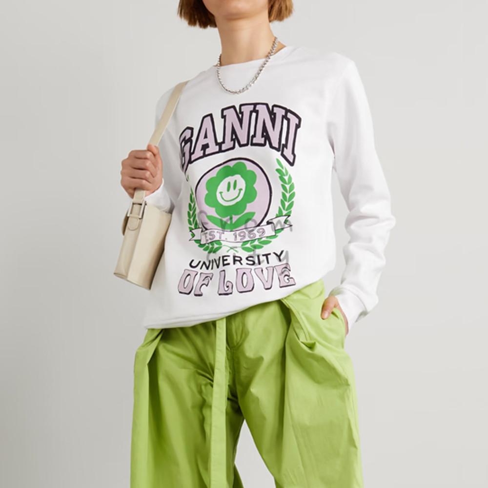 가니 유니버시티 오브 러브 맨투맨 GANNI UNIVERSITY OF LOVE SWEATSHIRT