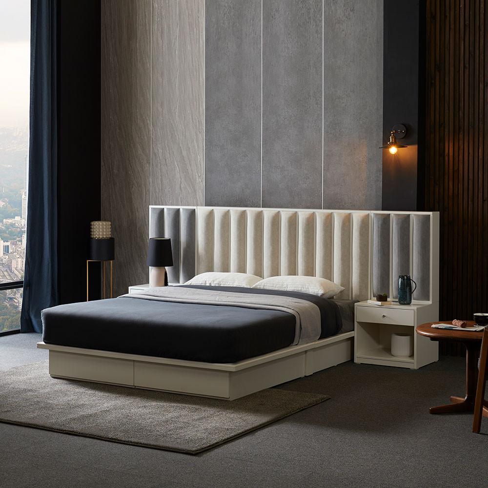 한국갤러리 메르디앙 호텔 수납 침대 퀸 슈퍼싱글 킹 라지킹 침대프레임 매트리스 베드 호텔식