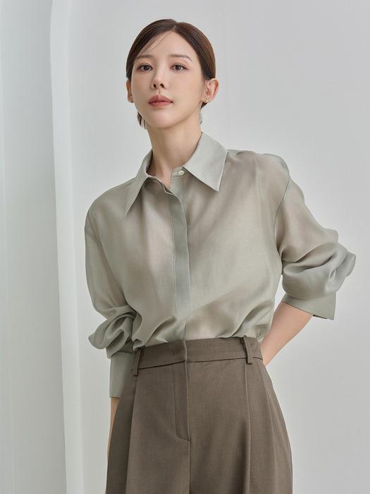 골드버튼 텐셀 블라우스 GOLD BOTTON TENCEL BLOUSE 6color