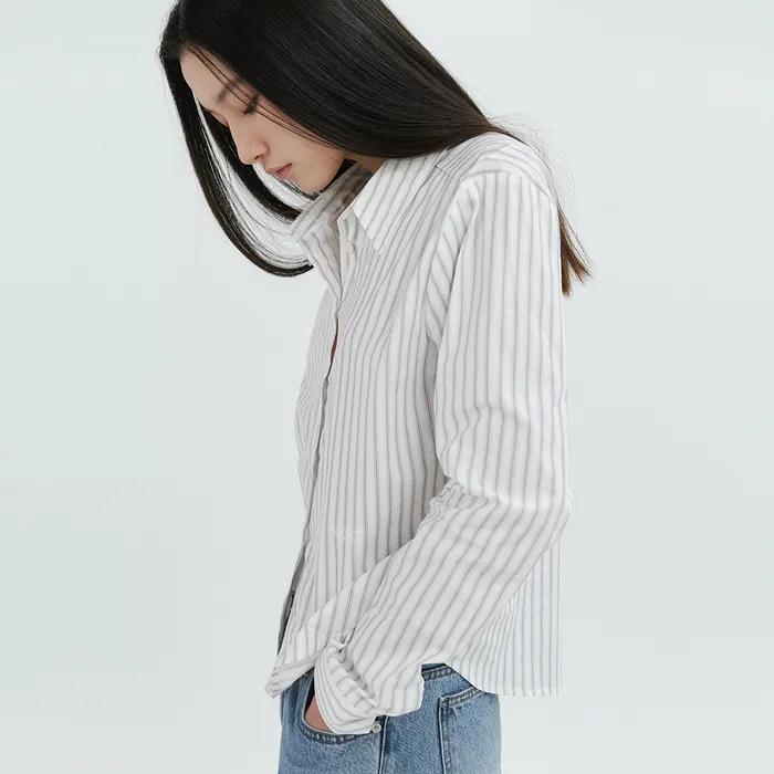 [2차 리오더] Slim fit stripe Shirt