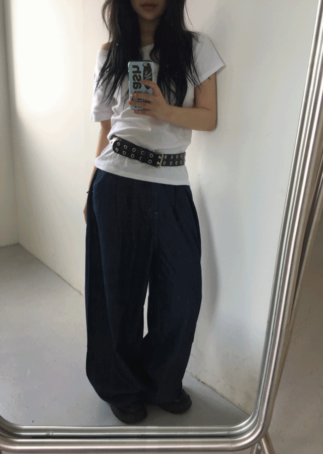 3-way 하프 베이직 체형 커버 반팔티 (5COLOR)