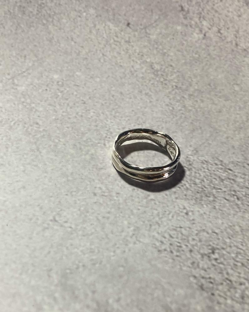 투스톤 실버925 ﻿Melting Two lines RING