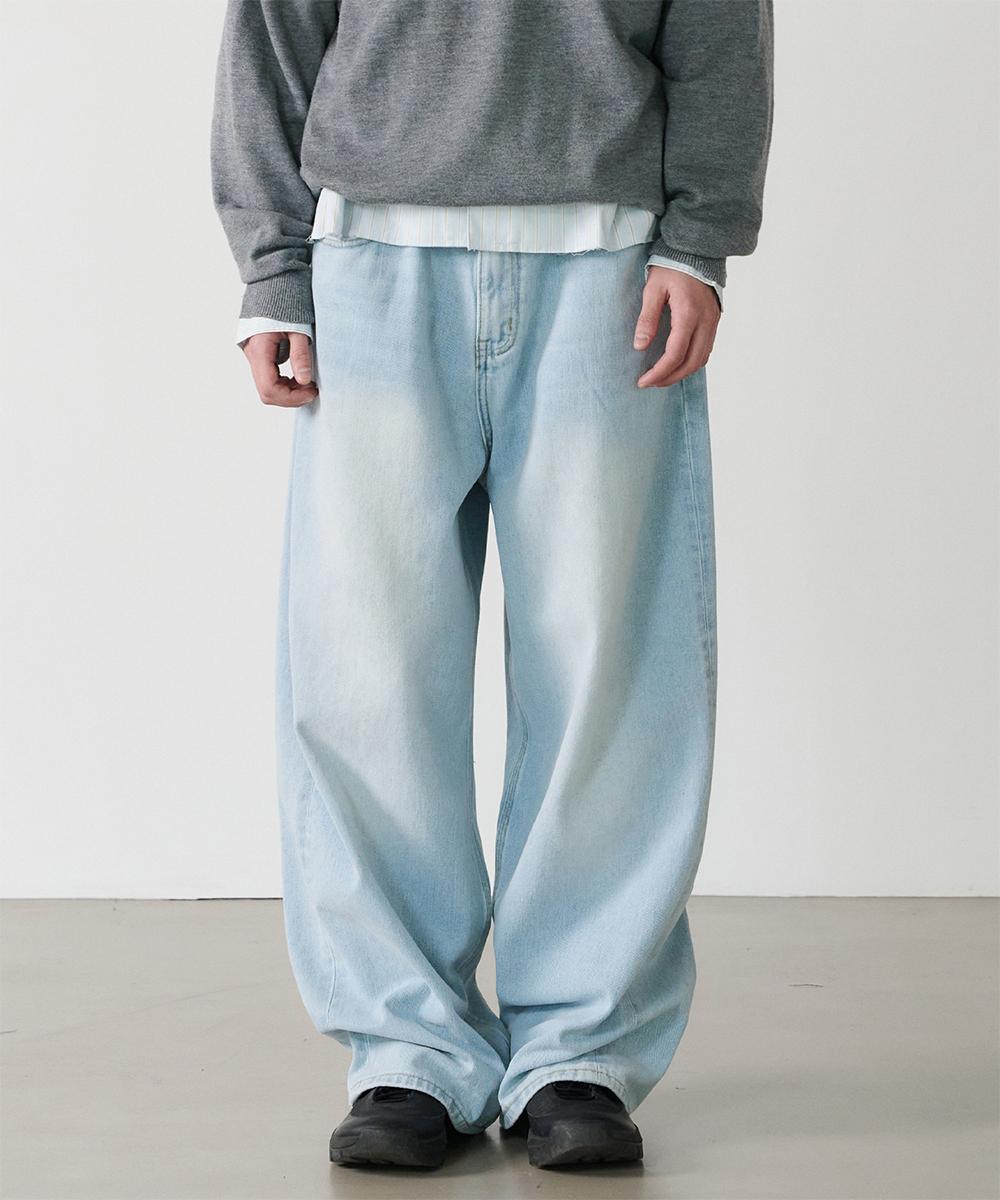 [25S/S] wide denim pants (light blue)_4월1일 예약배송