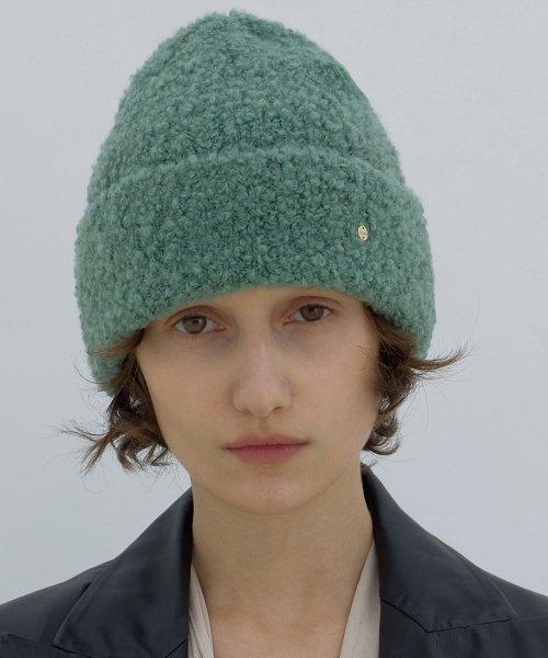 FLUFFY BEANIE / MOHAIR BOUCLE / SAGE GREEN