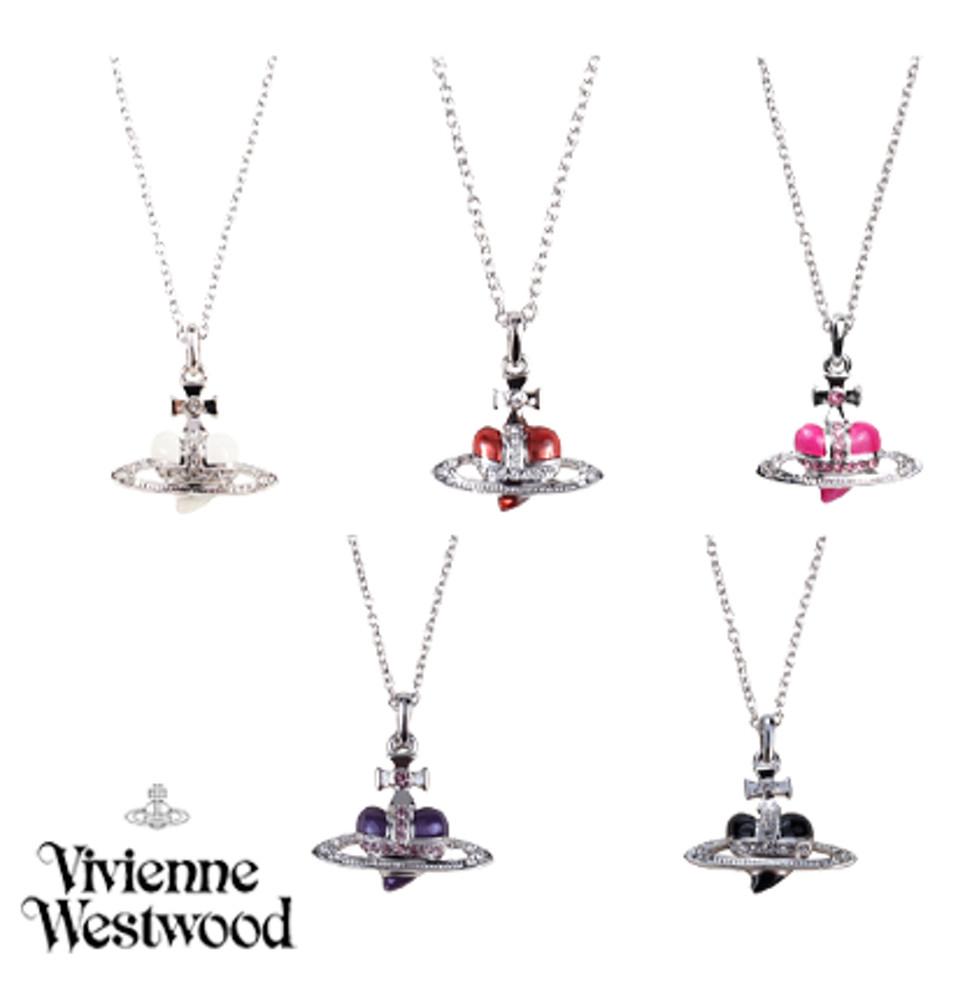 Vivienne Westwood 비비안웨스트우드 디아망떼 하트 펜던트 목걸이 5색상