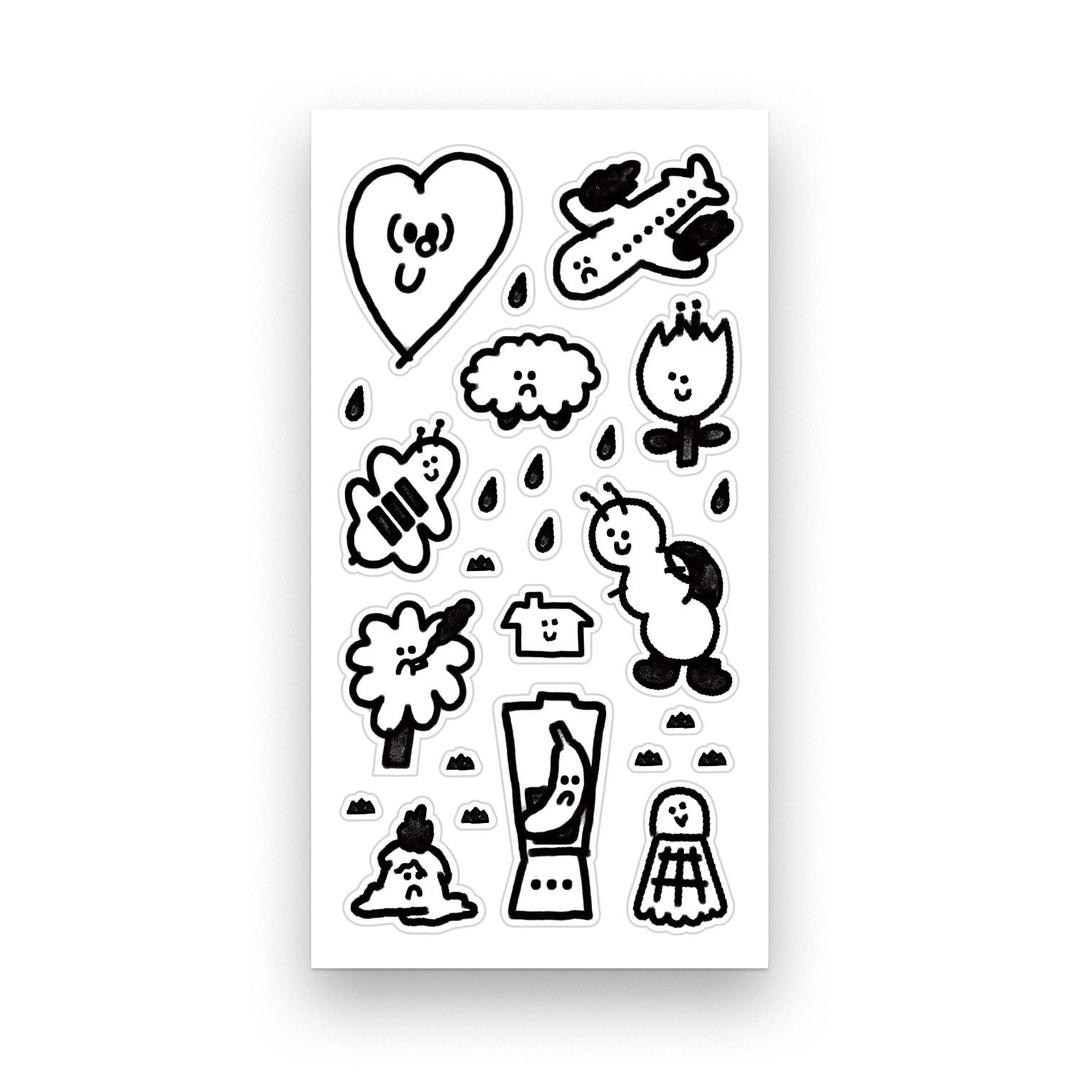 Happy unhappy sticker