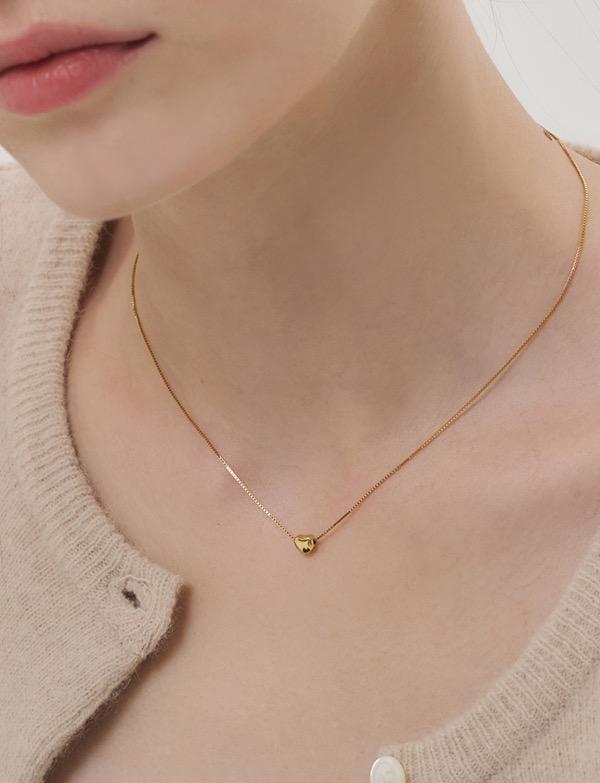 [silver 925] 미니 하트 목걸이 (2color)