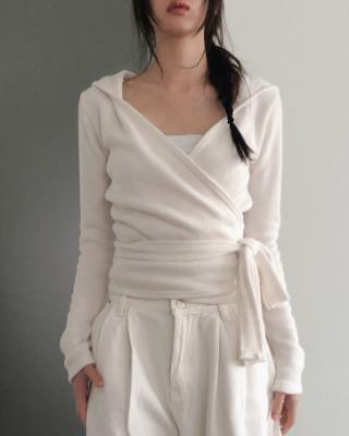 snug wrap hood ccardigan (3color)