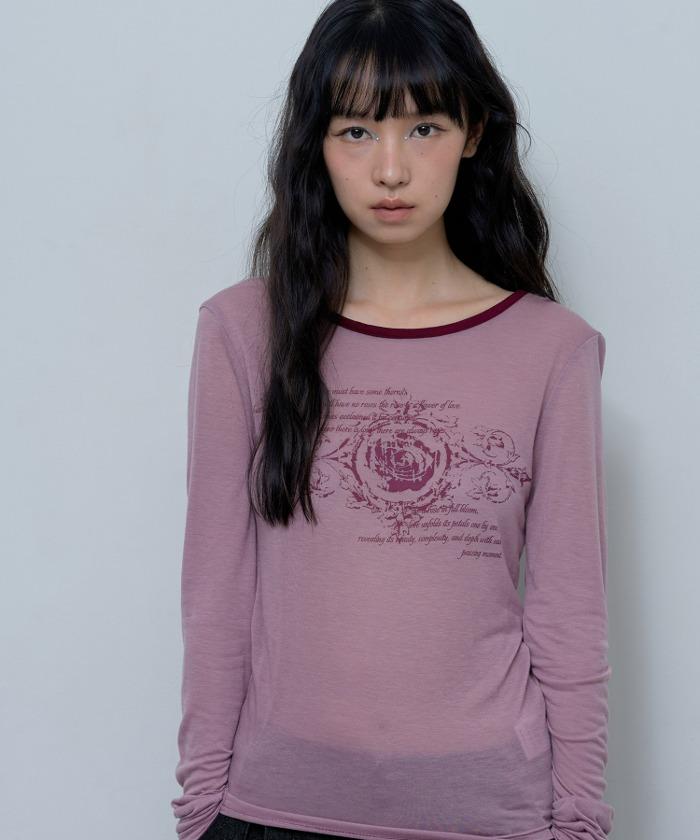 [10/8 예약배송]ROSE SHEER LONG SLEEVE (PURPLE)_F24ZB070