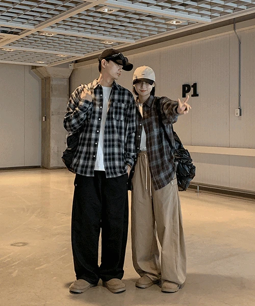 [남여공용] 투데이 오버핏 체크 셔츠 (3 color / 2 size)