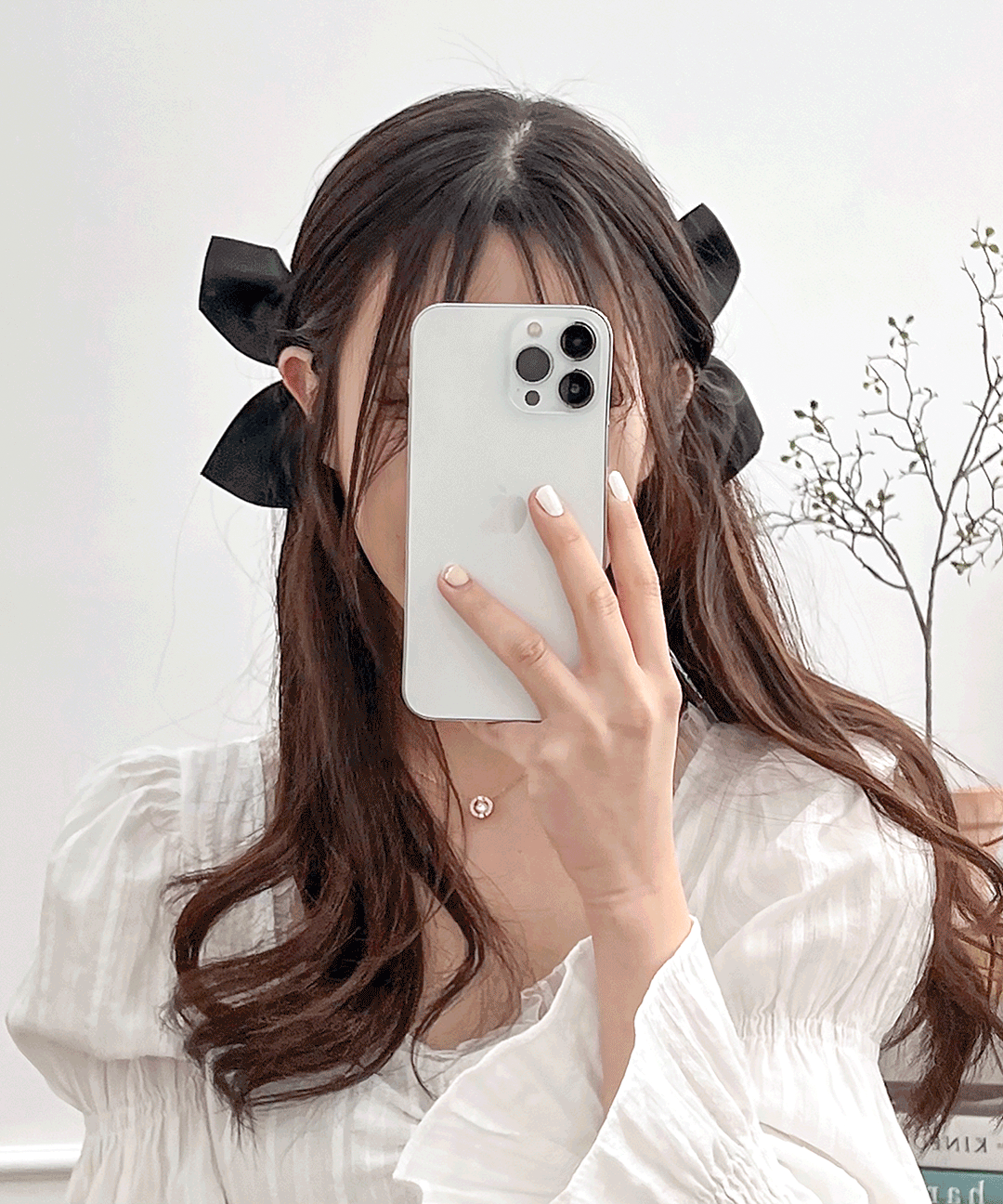 [당일무배/2개SET] 사이드 리본핀 머리핀 옆머리 집게핀