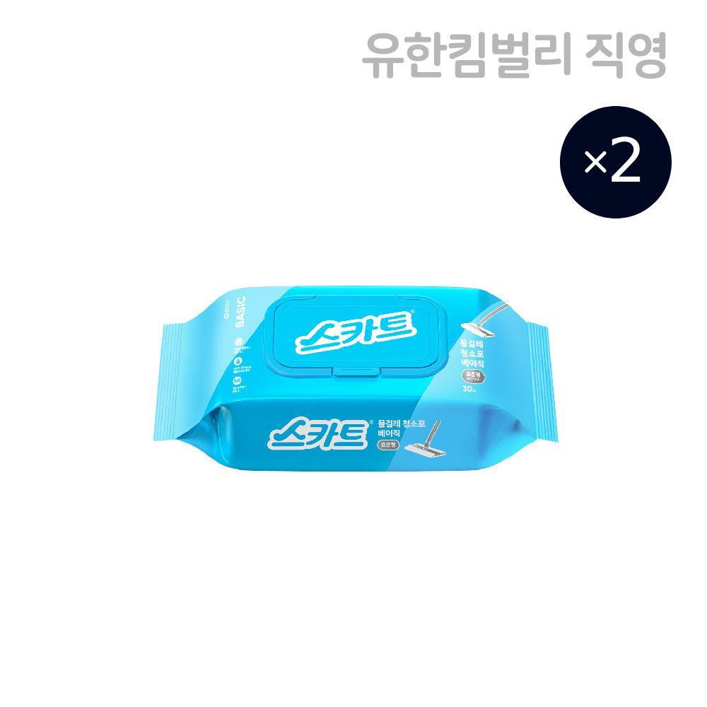 스카트 물걸레청소포 베이직 표준형 30매 x 1EA + 1EA