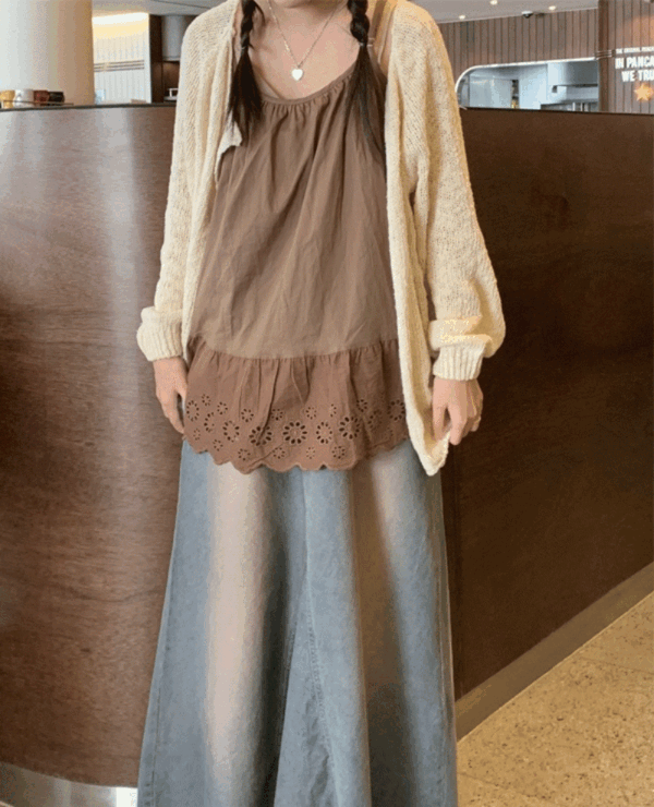 vintage brown sleeveless