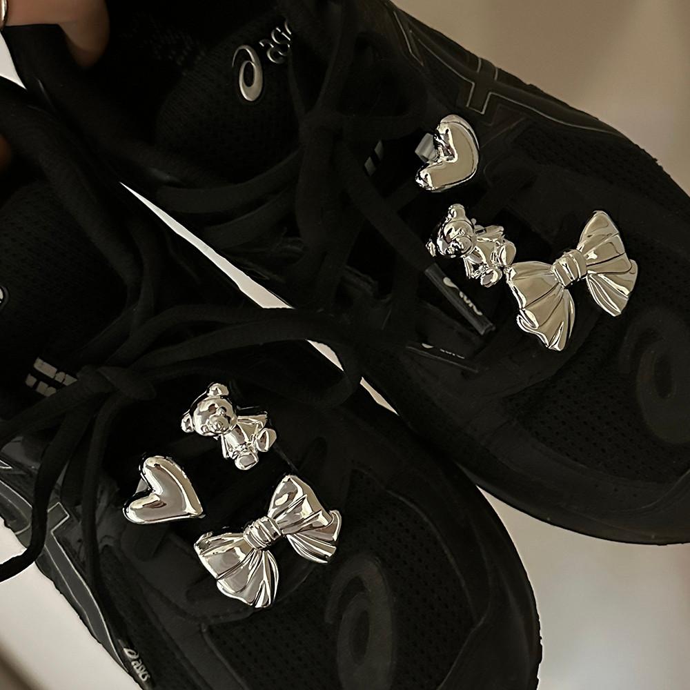 리본 곰돌이 하트 신꾸 듀브레 클립 신발꾸미기 슈참 3종 세트 운동화꾸미기