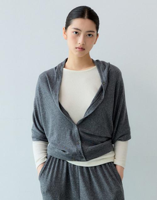 benefit shawl CD (WOOL 30% / CHARCOAL)