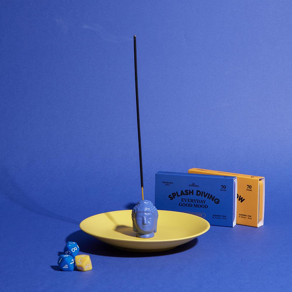 MOXK STUDIO[라운디드X모스크 스튜디오] 붓다 인센스 홀더&트레이 (4 color)