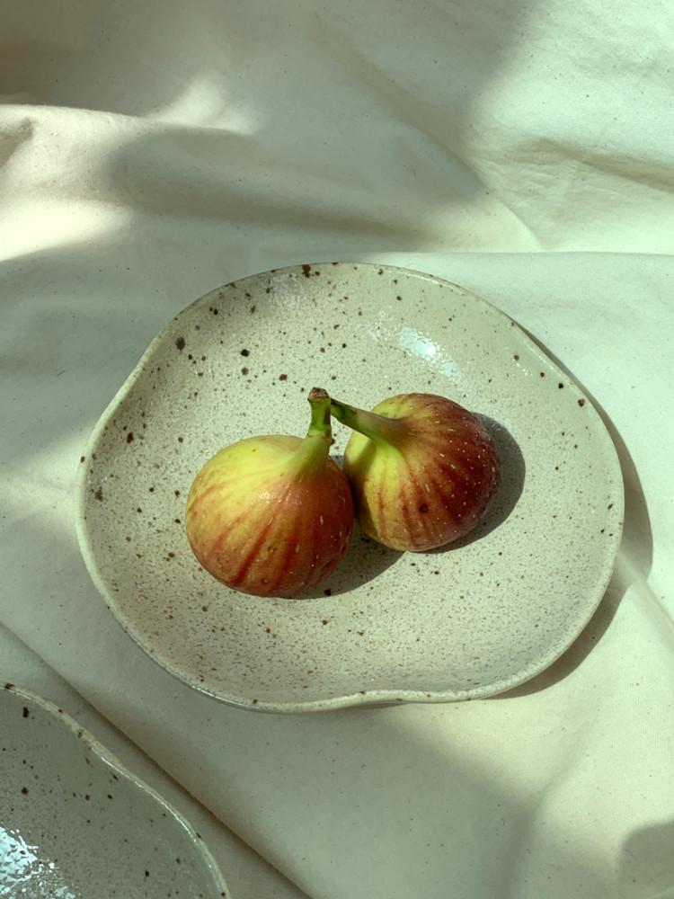 fig plate 무화과 디저트 접시 도자기 플레이트 앞접시