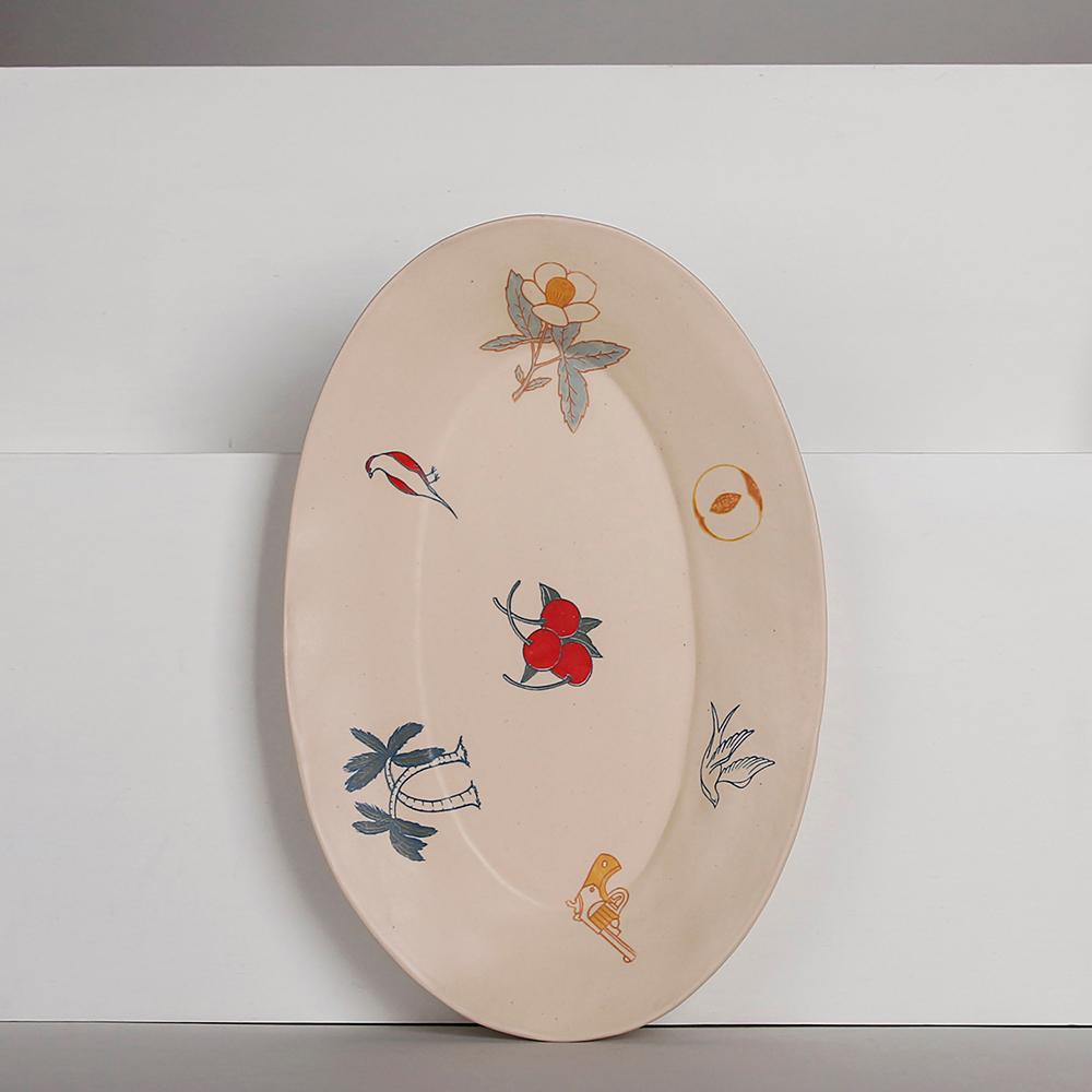 Dear plate medium Peach