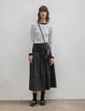 YOKE FLARE SKIRT [BLACK]