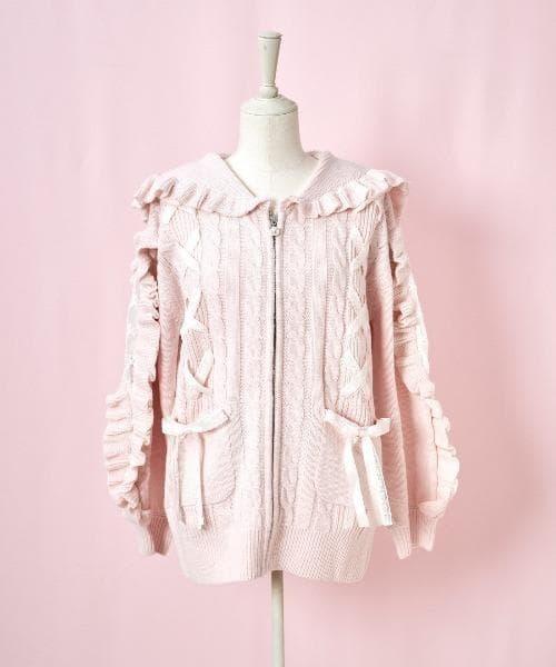 ≪タグ付き新品≫ melfy memory ニットアウター ピンク