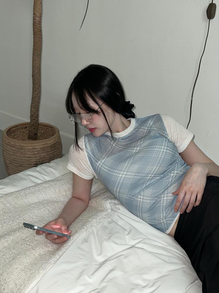 컴어라운드 메쉬 니트 탑 티셔츠 Mesh Knit Top T-Shirt (5 design)