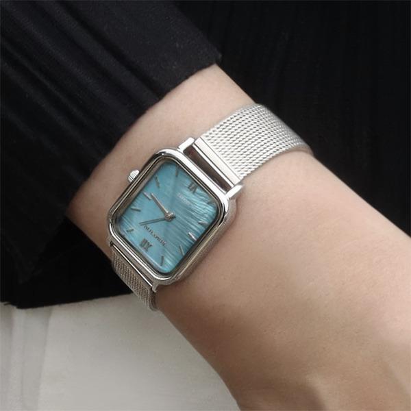 럼튼 Harbor mesh watch (하버 메쉬 워치) Blue Silver