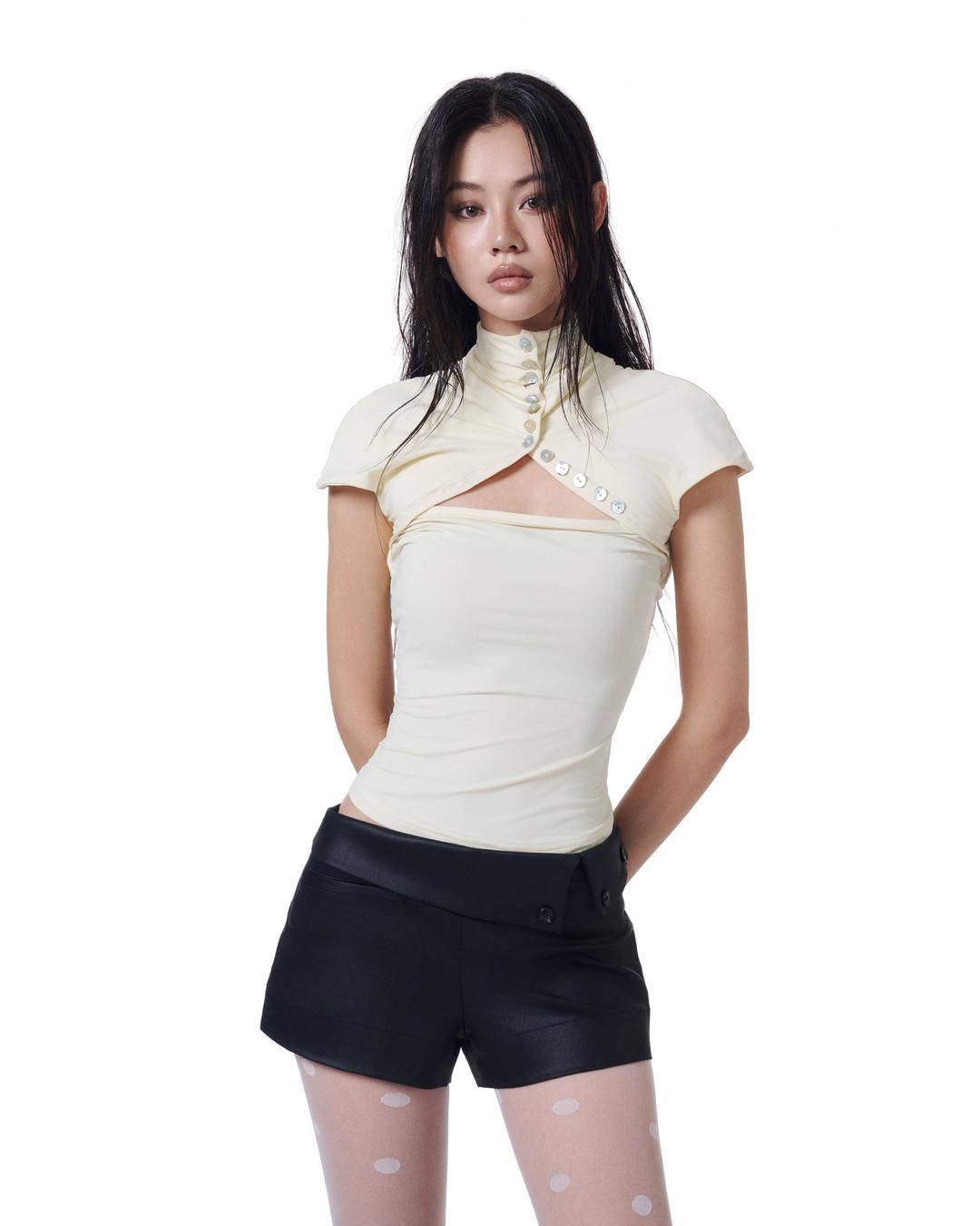 Shell Fitted Top (Butter) – Plop Apparels