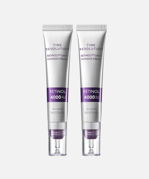 미샤(MISSHA)  [2개] 타임 레볼루션 레티놀 4000샷 집중 크림 25ml - 후기 | 무신사