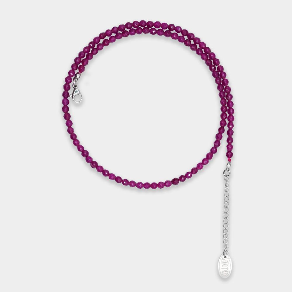 Rough Plum Stone Necklace