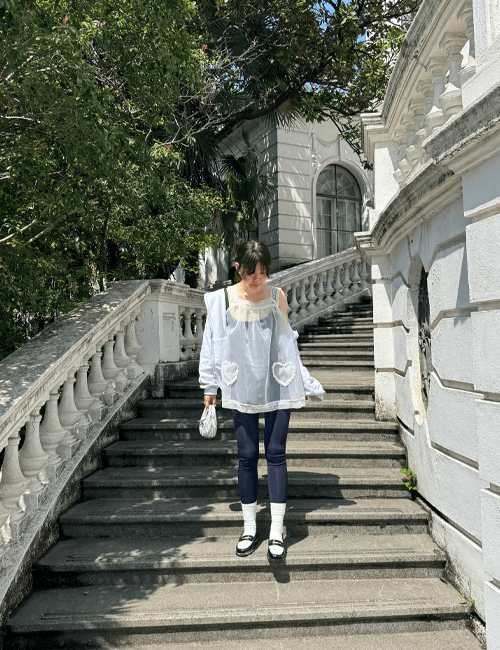 long bodysuit in navy