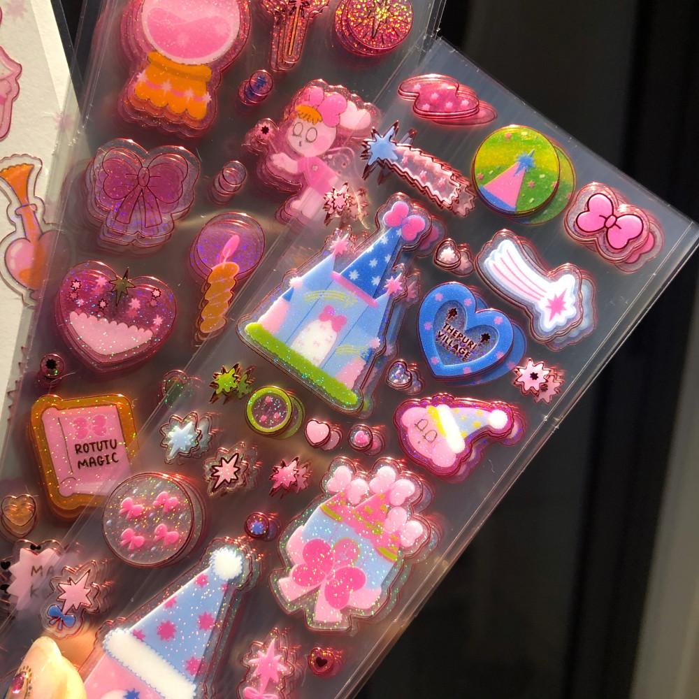 더블트윙클 홀로그램스티커 VER.1 2종 더푸리빌리지 다꾸 다이어리꾸미기