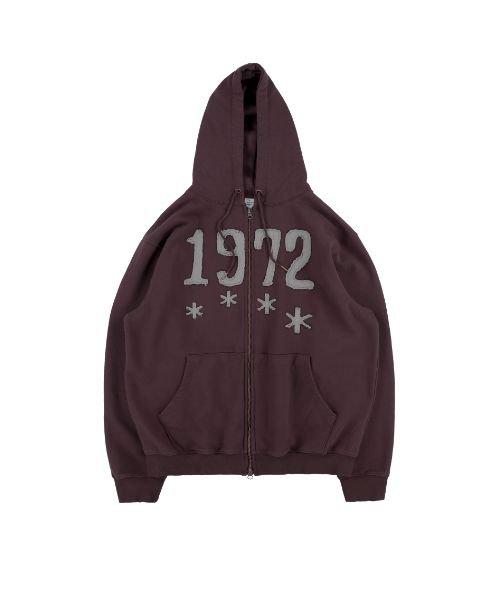 더콜디스트모먼트(THE COLDEST MOMENT)  TCM 1972 hooded zip-up (dark wine) - 사이즈 & 후기 | 무신사