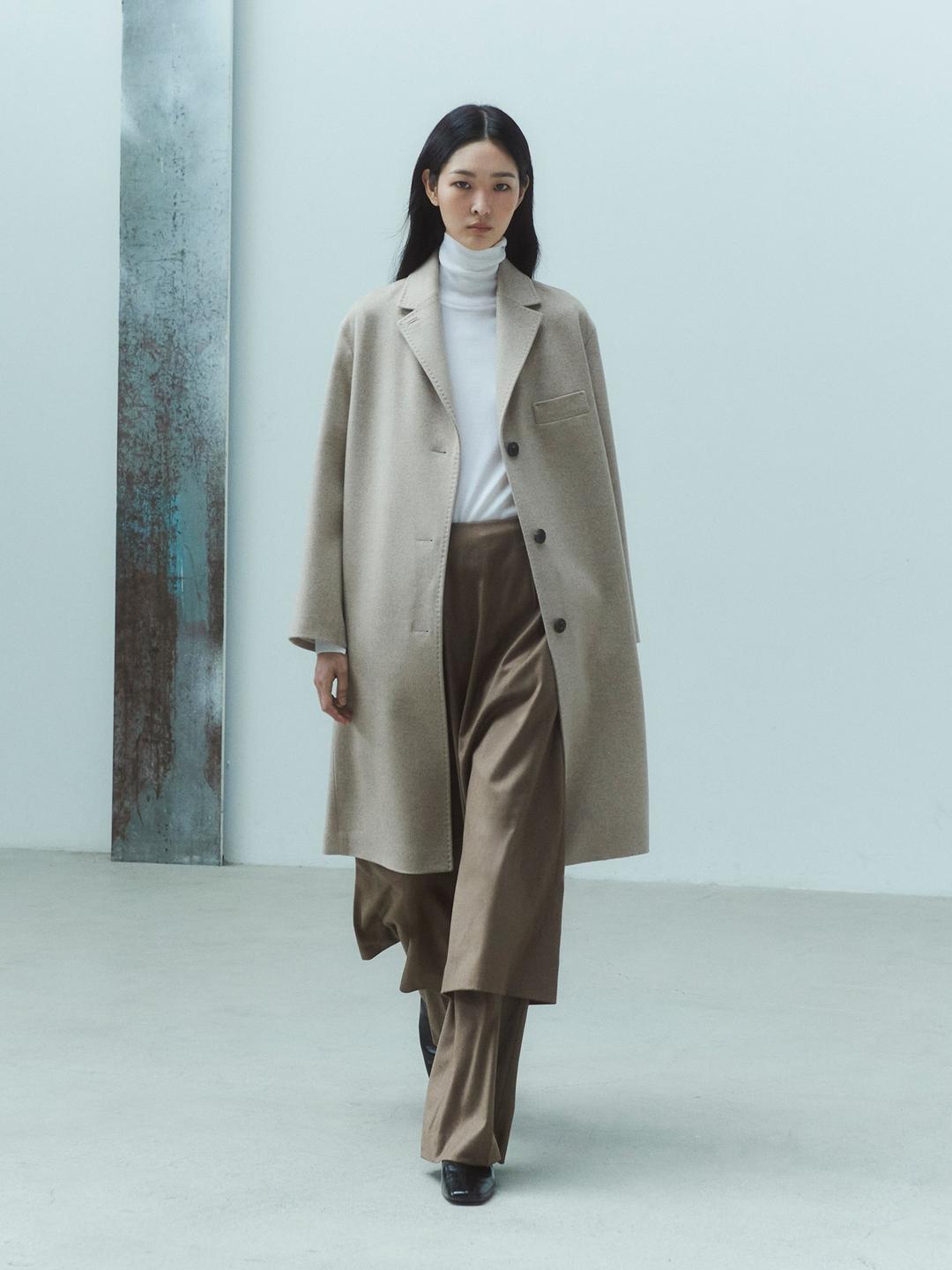 [Icon] Cashmere Single Coat - Beige
